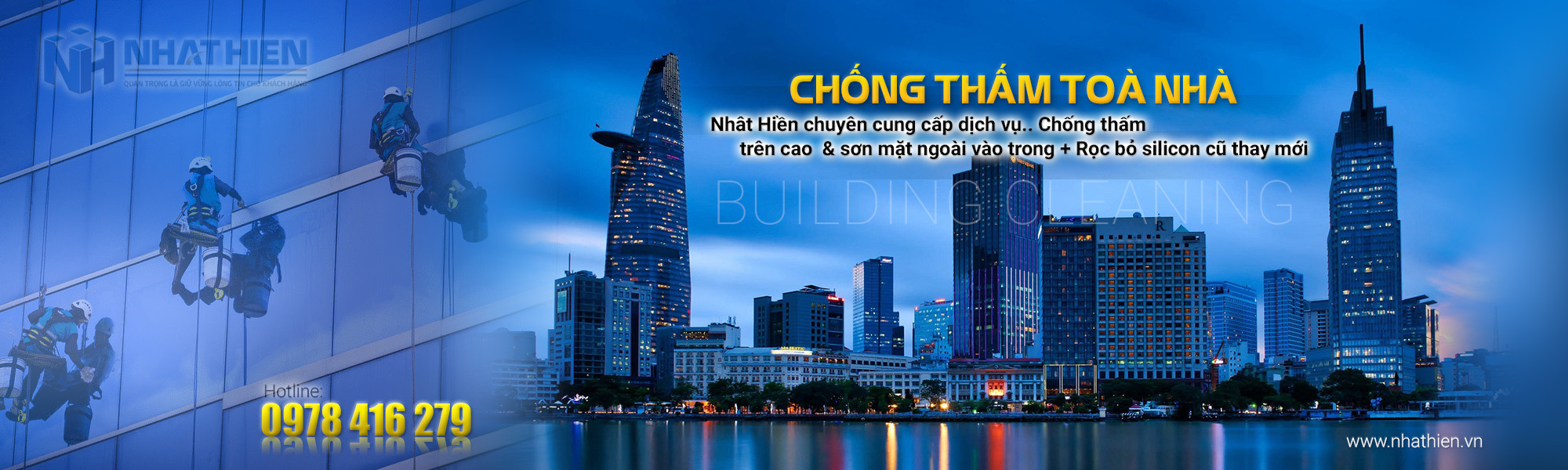 baner ve sinh toa nha